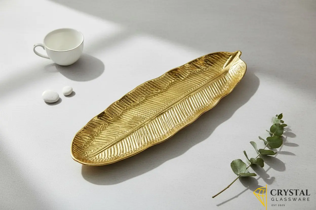 Golden Leaf Plate